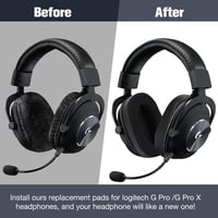 Laipuke csere fülpárna Logitech G Pro X fejhallgatóhoz, hűtőgéles, fekete - 1 pár 4