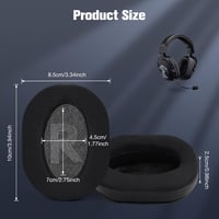 Laipuke csere fülpárna Logitech G Pro X fejhallgatóhoz, hűtőgéles, fekete - 1 pár 5