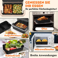 LAISLLA Cosori Dual Blaze Twinfry XXL szilikon forma 2x5L légfriteusz kiegészítő 8