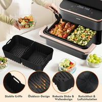 LAISLLA Cosori Dual Blaze Twinfry XXL szilikon forma 2x5L légfriteusz kiegészítő 4