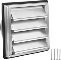 LALAGO 100 mm Rozsdamentes Acél Szellőzőrács Mozgatható Lamellákkal - Visszaáramlás Gátló, Időjárásálló, Fürdőszobába, Konyhába, Szárítógéph 1