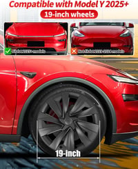 LALAIJDOU 4db 19 Colos Kerékagy Sapka Tesla Model Y Matte Black 3