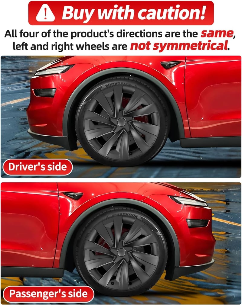 LALAIJDOU 4db 19 Colos Kerékagy Sapka Tesla Model Y Matte Black
