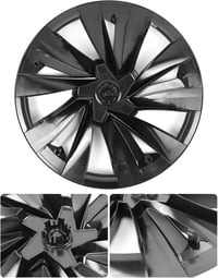 LALAIJDOU 4db 19 Colos Kerékagy Sapka Tesla Model Y Matte Black 8