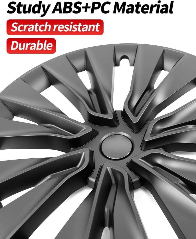 LALAIJDOU 4db 19 Colos Kerékagy Sapka Tesla Model Y Matte Black 2019-2024