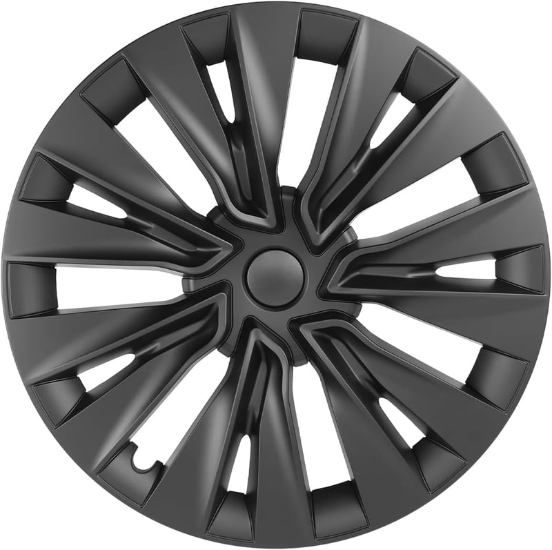 LALAIJDOU 4db 19 Colos Kerékagy Sapka Tesla Model Y Matte Black 2019-2024