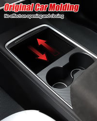 LALAIJDOU Középkonzol Borítás Tesla Model Y Model 3 Szénszál Minta 4