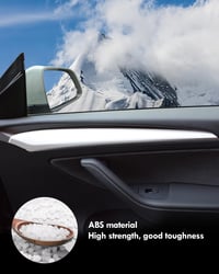 LALAIJDOU Tesla Model 3/Y műanyag műszerfal és ajtó burkolat matt fehér 3