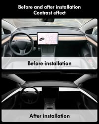 LALAIJDOU Tesla Model 3/Y műanyag műszerfal és ajtó burkolat matt fehér 6