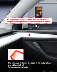 LALAIJDOU Tesla Model 3/Y műanyag műszerfal és ajtó burkolat matt fehér 4
