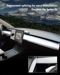 LALAIJDOU Tesla Model 3/Y műanyag műszerfal és ajtó burkolat matt fehér 2