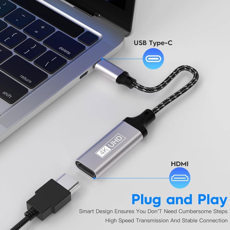 lalasis USB-C HDMI 4K Adapter - Thunderbolt 3/4 Kompatibilis iPhone 16/15, MacBook, iPad, Samsung Galaxy, Dell XPS Készülékekkel

AI: I've c