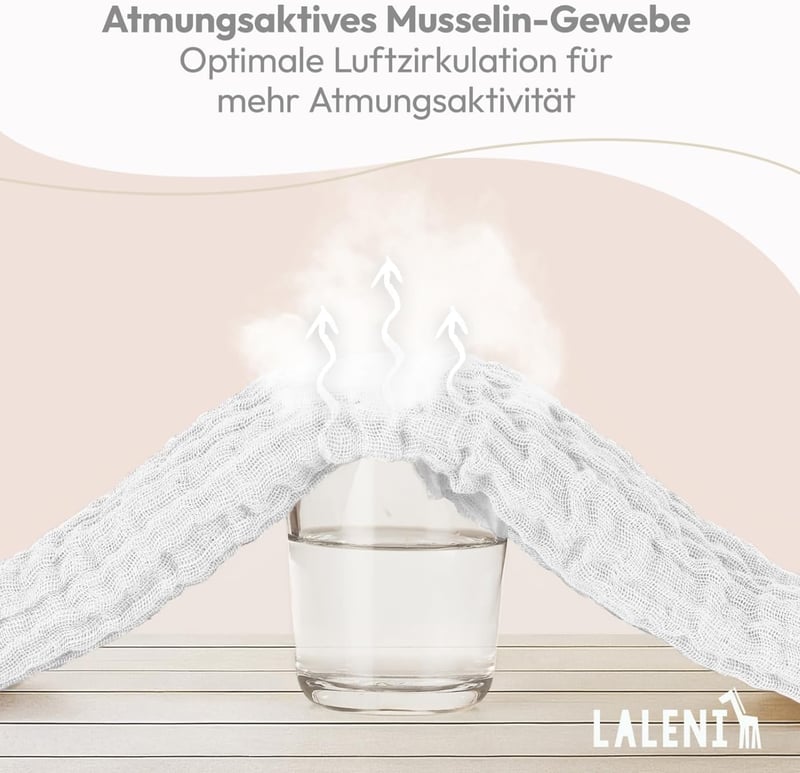 Laleni 10 darabos pamut kiságy kendő szett 70x70 cm fehér muslin