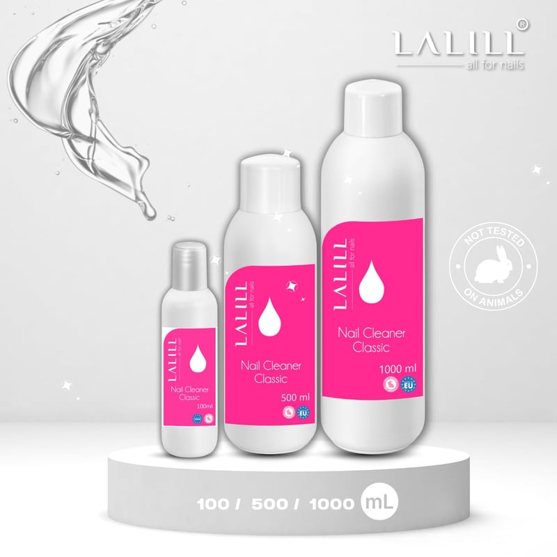 LALILL Köröm Zsírtalanító Szett 1000ml - Műköröm Tisztító Folyadék 1000db Cellulóz Vattakoronggal Gél Lakk és Hibrid Körmökhöz
