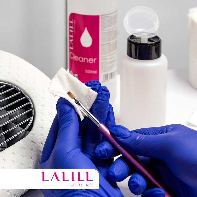 LALILL Köröm Zsírtalanító Szett 1000ml - Műköröm Tisztító Folyadék 1000db Cellulóz Vattakoronggal Gél Lakk és Hibrid Körmökhöz