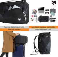 lamaki Sporttáska Hátizsák 32L - Multifunkcionális Utazótáska Kézipoggyász Méretben - Unisex Sport és Utazás Táska 3