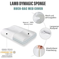 Pernă cu înălțime reglabilă LAMB, pernă ergonomică pentru susținerea gâtului, set de 2 bucăți 3