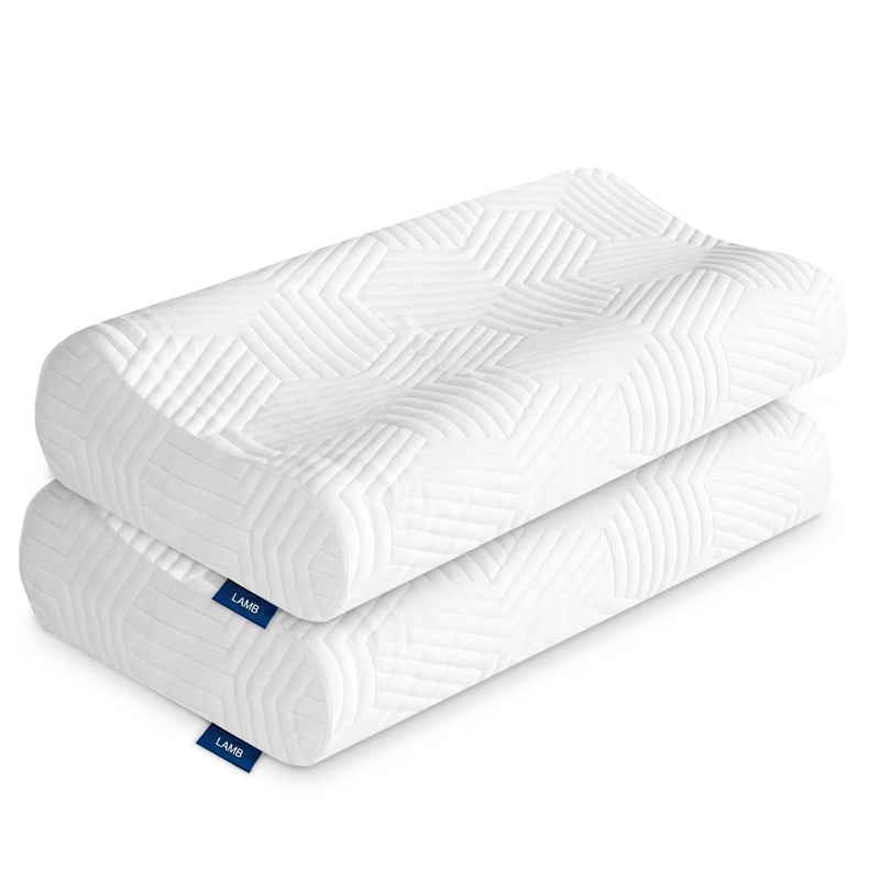 Pernă cu înălțime reglabilă LAMB, pernă ergonomică pentru susținerea gâtului, set de 2 bucăți