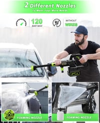 Lambluefly 120 Bar Akkumulátoros Magasnyomású Mosó Kefe Nélküli Motorral 2
