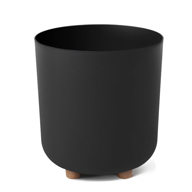 Ghiveci de flori rotund Lamela cu picioare, plastic, Ø 24 cm, 10 L, pentru interior și exterior, negru