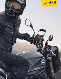 Lamicall Motorkerékpár és Kerékpár Telefontartó Fém Vibráció Csillapítás - black 7