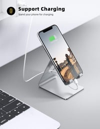 Lamicall univerzális telefontartó állvány ezüst - iPhone Samsung HUAWEI kompatibilis - -Silver 3