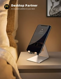 Lamicall univerzális telefontartó állvány ezüst - iPhone Samsung HUAWEI kompatibilis - -Silver 4