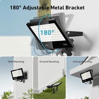LAMLAMCK 100W LED Kültéri Reflektor Mozgásérzékelővel, 10000 Lm, IP66 Vízálló 6