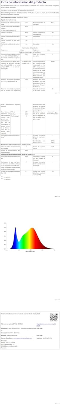 LAMLAMCK 100W LED Kültéri Reflektor Mozgásérzékelővel, 10000 Lm, IP66 Vízálló 9