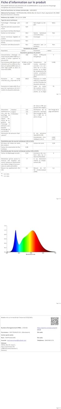 LAMLAMCK 100W LED Kültéri Reflektor Mozgásérzékelővel, 10000 Lm, IP66 Vízálló 10