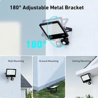 LAMLAMCK 50W LED Mozgásérzékelős Reflektor 5000LM 6500K Hideg Fehér IP66 Vízálló Kültéri Lámpa 2db 6