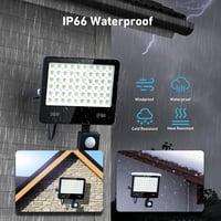 LAMLAMCK 50W LED Mozgásérzékelős Reflektor 5000LM 6500K Hideg Fehér IP66 Vízálló Kültéri Lámpa 2db 4