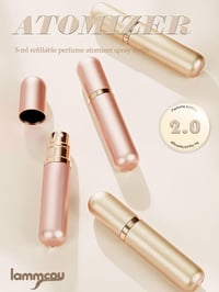Recipient mini pentru parfum Lammcou, pulverizator portabil reîncărcabil, 5 ml, roz 2