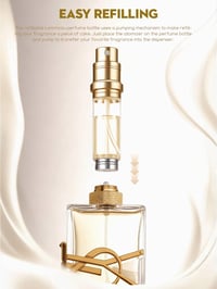 Recipient mini pentru parfum Lammcou, pulverizator portabil reîncărcabil, 5 ml, roz 4