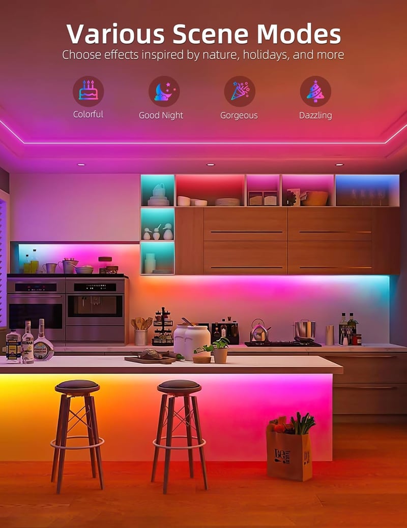 Lamomo RGB Neon LED szalag 20m távirányítóval, app vezérléssel, vízálló