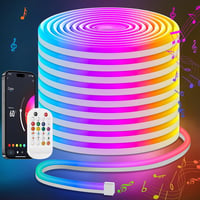 Lamomo RGB Neon LED szalag 20m távirányítóval, app vezérléssel, vízálló 1