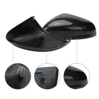 Set capace oglinzi exterioare tivekeo pentru Ford Fiesta MK7 / Puma - model fibră de carbon lucioasă 4