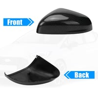 Set capace oglinzi exterioare tivekeo pentru Ford Fiesta MK7 / Puma - model fibră de carbon lucioasă 3