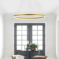 LAMPLAY Modern LED Függőlámpa 60cm Arany Gyűrű Dimmelhető Távirányítóval - 1 Ring-(60cm), Golden 7