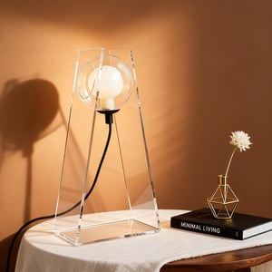 Lamptobe Minimalist Üveg Gömb Asztali Lámpa Dimmelhető Meleg Fénnyel