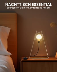 Lamptobe Minimalist Üveg Gömb Asztali Lámpa Dimmelhető Meleg Fénnyel 3