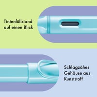 Plniace pero Lamy Safari Aquasky s lešteným oceľovým hrotom, šírka stopy B, ergonomickou úchopovou zónou a modrou atramentovou bombičkou T10 4