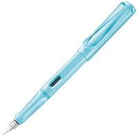 Plniace pero Lamy Safari Aquasky s lešteným oceľovým hrotom, šírka stopy B, ergonomickou úchopovou zónou a modrou atramentovou bombičkou T10 1