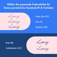 Plniace pero Lamy Safari Pink s lešteným oceľovým hrotom so šírkou stopy EF, ergonomickým úchopom a modrou atramentovou bombičkou T10 5