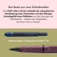 Lamy Safari roll-ink guličkové pero na bombičky, odtieň Scarlet, šírka hrotu M 4