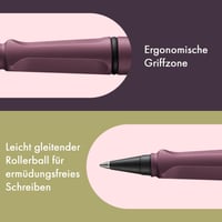 Lamy Safari roll-ink guličkové pero na bombičky, odtieň Scarlet, šírka hrotu M 2