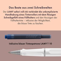 Lamy Safari Roll-Ink tintapatronos rollertoll M hegyvastagság - fehér 4