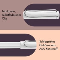 Lamy Safari Roll-Ink tintapatronos rollertoll M hegyvastagság - fehér 3