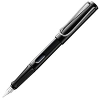 Plniace pero LAMY Safari s oceľovým hrotom veľkosti M a modrou bombičkou T10 – čierne 1