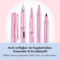 Plniace pero Lamy Safari, hrot M, atramentová bombička T10 modrá - svetloružové 6